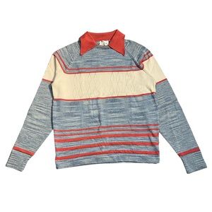 Vintage Collar Sweater Shirt Lightweight